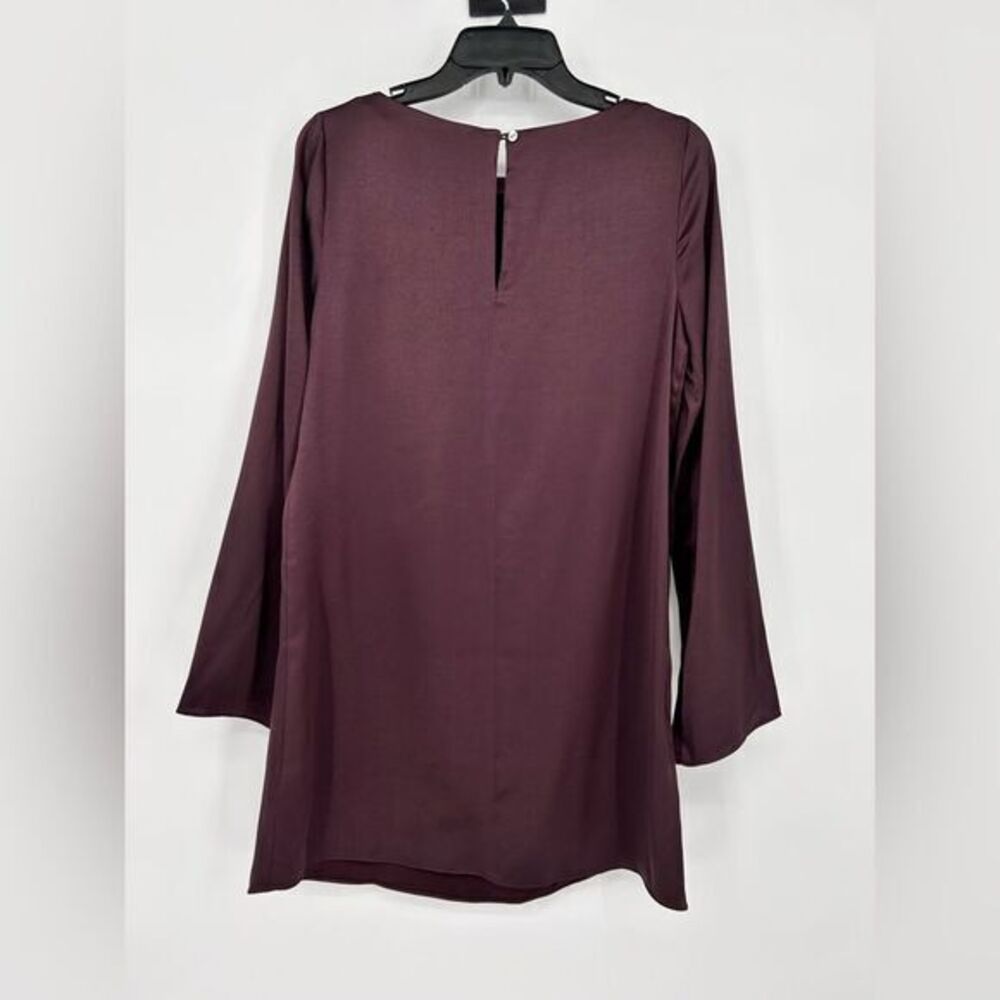 NWT Madewell Satin Shift Mini Dress Chocolate Raisin Size XXS - Picture 5 of 12